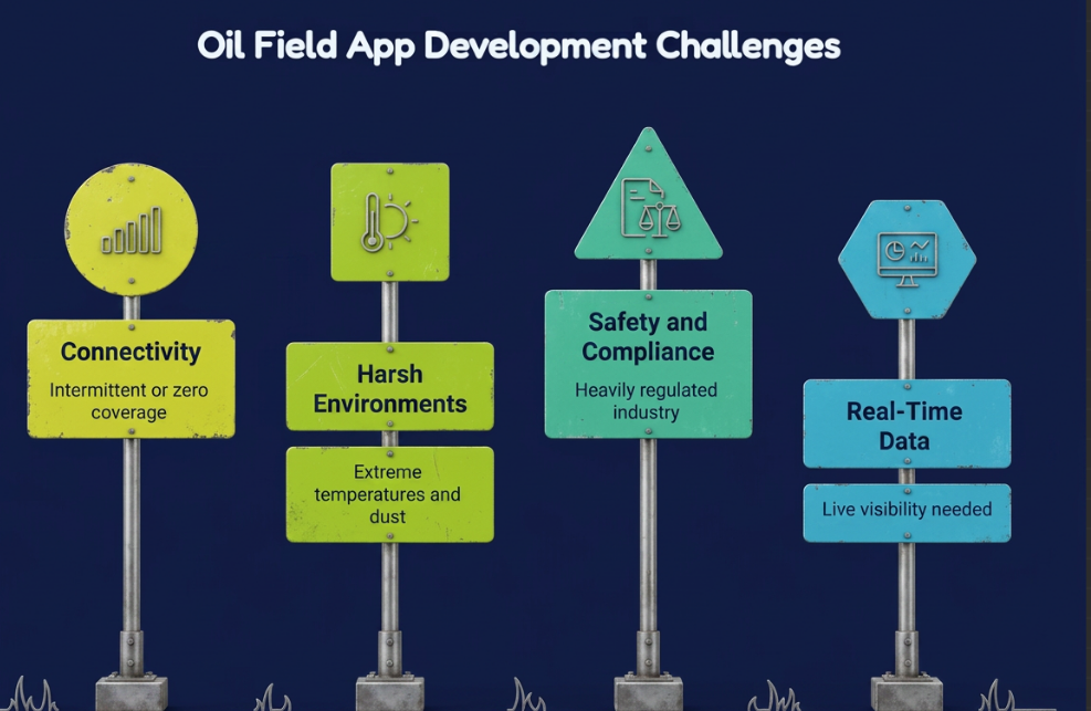Challenges in Oil Field App Development